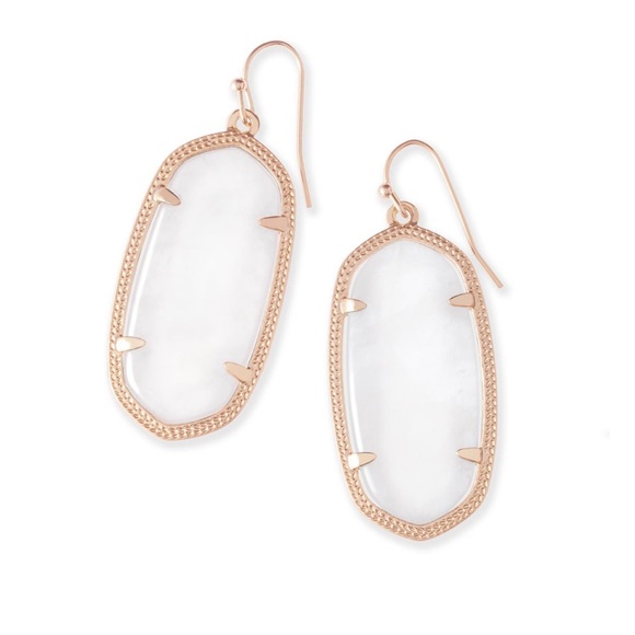 Kendra Scott Jewelry - Elle Rose Gold Earrings In Ivory Pearl